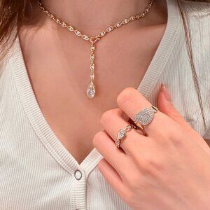 APM Monaco Zirconia Adjustable Necklace
